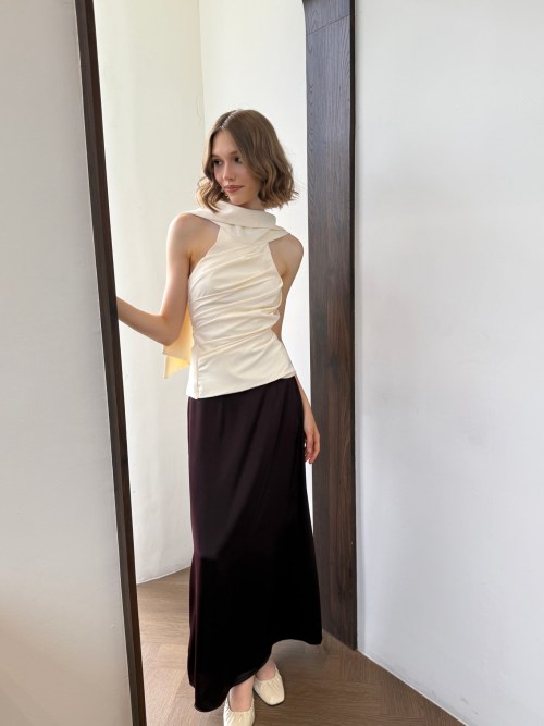 MALI SKIRT IN MAHOGANY