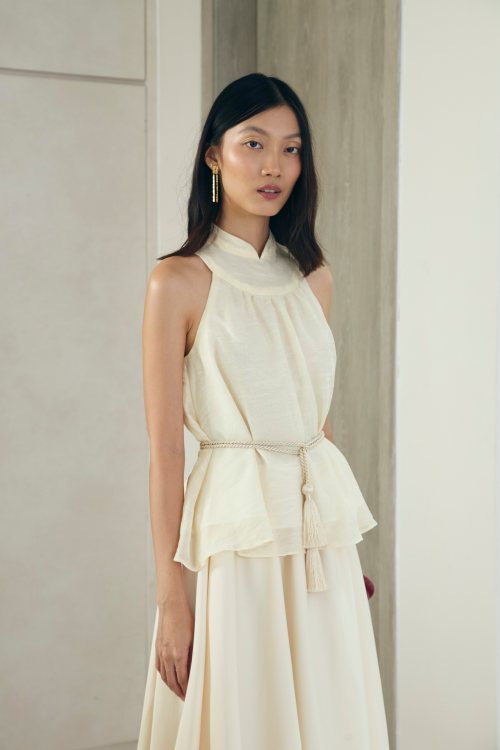 JADE TOP IN IVORY (PREORDER 7 WORKING DAYS)