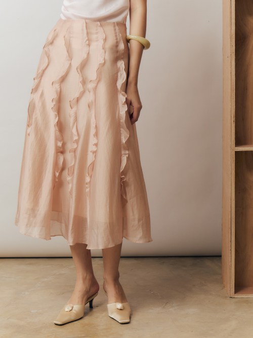 TARA SKIRT IN DUSTY ROSE